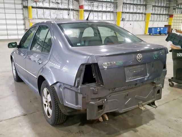 3VWSK69MX4M016248 - 2004 VOLKSWAGEN JETTA GLS GRAY photo 3