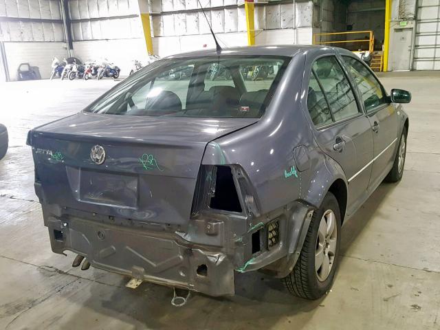 3VWSK69MX4M016248 - 2004 VOLKSWAGEN JETTA GLS GRAY photo 4