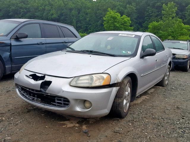 1C3AL56U81N527876 - 2001 CHRYSLER SEBRING LX SILVER photo 2