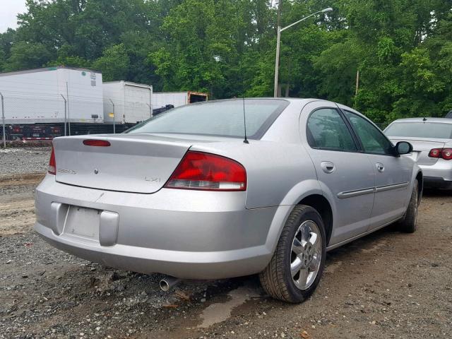 1C3AL56U81N527876 - 2001 CHRYSLER SEBRING LX SILVER photo 4