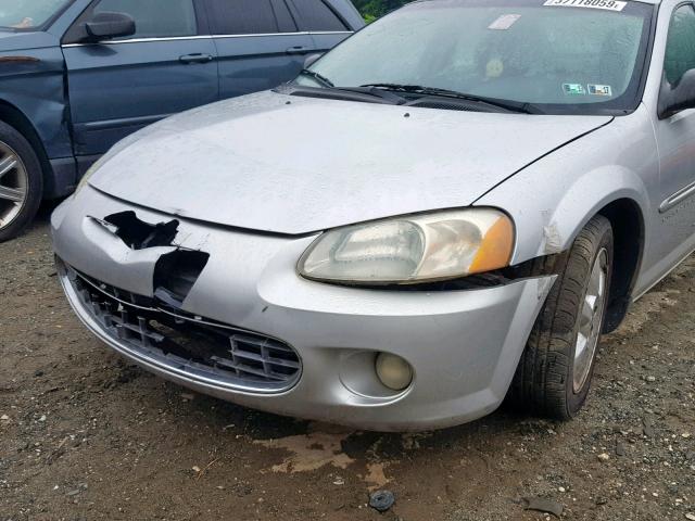 1C3AL56U81N527876 - 2001 CHRYSLER SEBRING LX SILVER photo 9