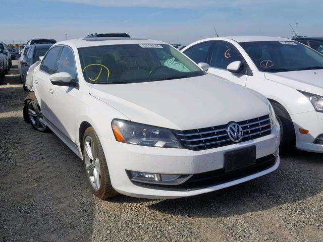 1VWBN7A31DC086366 - 2013 VOLKSWAGEN PASSAT SE WHITE photo 1