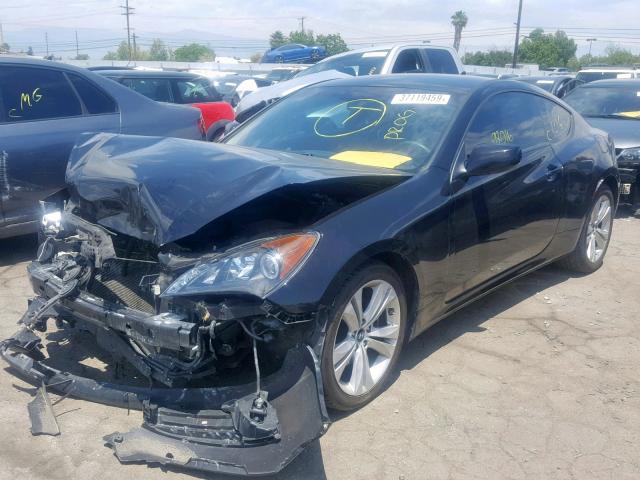 KMHHU6KH6AU013483 - 2010 HYUNDAI GENESIS CO BLACK photo 2