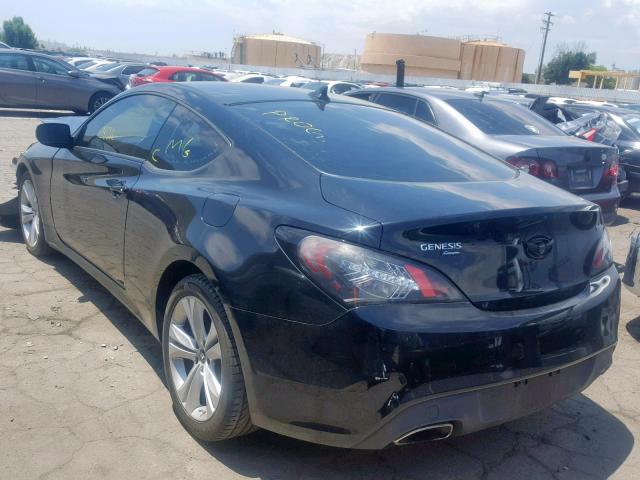 KMHHU6KH6AU013483 - 2010 HYUNDAI GENESIS CO BLACK photo 3