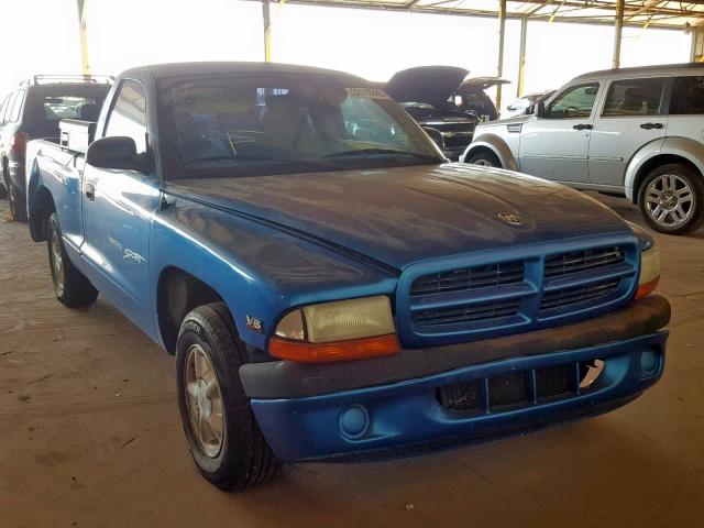 1B7FL26X1WS648722 - 1998 DODGE DAKOTA BLUE photo 1