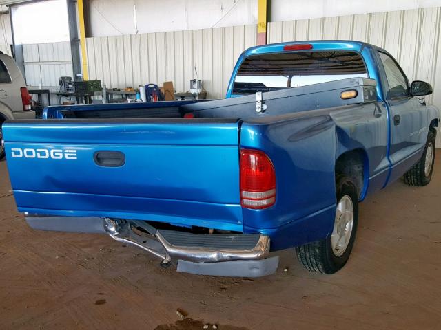 1B7FL26X1WS648722 - 1998 DODGE DAKOTA BLUE photo 4