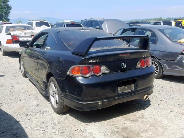 JH4DC54822C037704 - 2002 ACURA RSX BLACK photo 3