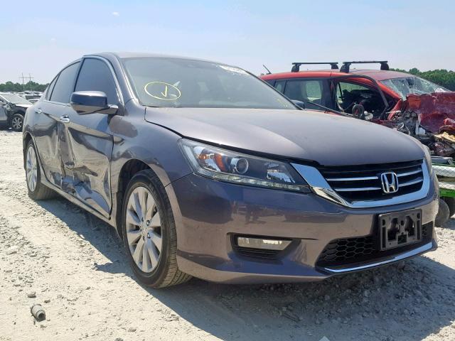 1HGCR3F84EA005058 - 2014 HONDA ACCORD EXL GRAY photo 1