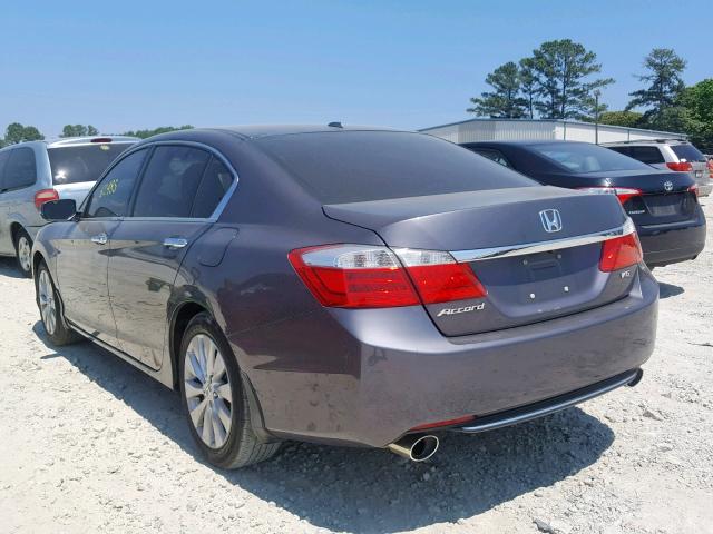 1HGCR3F84EA005058 - 2014 HONDA ACCORD EXL GRAY photo 3