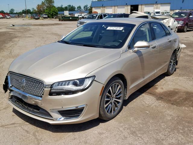 3LN6L5KU4HR654019 - 2017 LINCOLN MKZ HYBRID GOLD photo 2