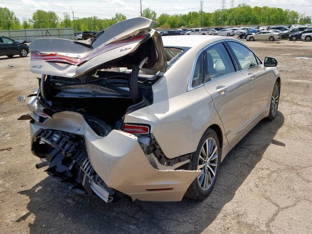 3LN6L5KU4HR654019 - 2017 LINCOLN MKZ HYBRID GOLD photo 4