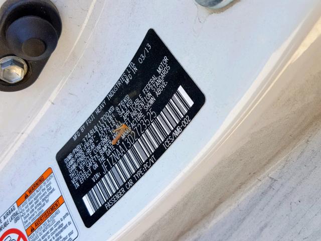 JF1ZNAA13D2723525 - 2013 TOYOTA SCION FR-S WHITE photo 10