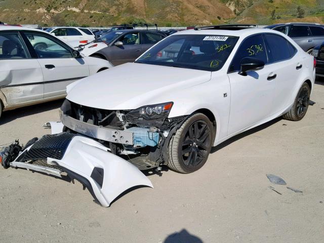 JTHBF1D23F5066142 - 2015 LEXUS IS 250 WHITE photo 2