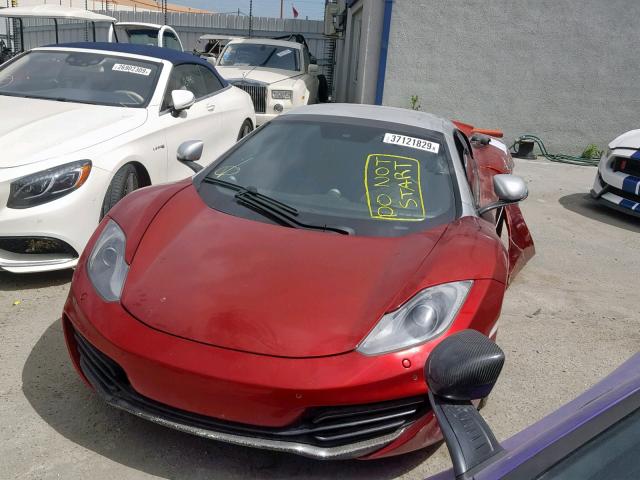 SBM11BAA6DW002690 - 2013 MCLAREN AUTOMOTIVE MP4-12C SP BURGUNDY photo 2