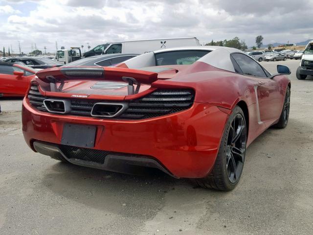 SBM11BAA6DW002690 - 2013 MCLAREN AUTOMOTIVE MP4-12C SP BURGUNDY photo 4