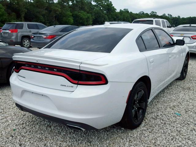 2C3CDXHG3FH907765 - 2015 DODGE CHARGER SX WHITE photo 4