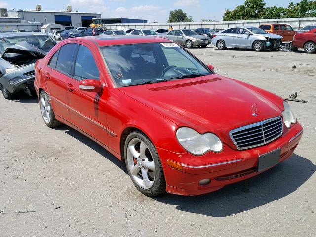 WDBRF40J94F550806 - 2004 MERCEDES-BENZ C 230K SPO RED photo 1