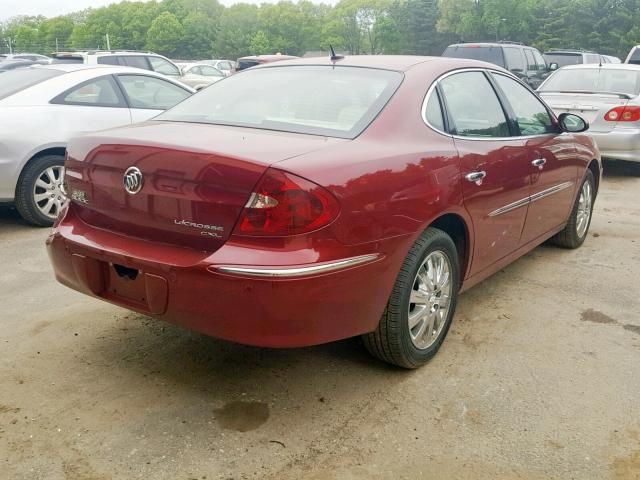 2G4WD582471199288 - 2007 BUICK LACROSSE C RED photo 4