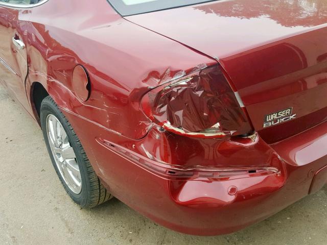 2G4WD582471199288 - 2007 BUICK LACROSSE C RED photo 9