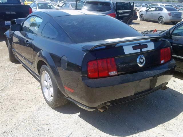 1ZVHT82H175251891 - 2007 FORD MUSTANG GT BLACK photo 3