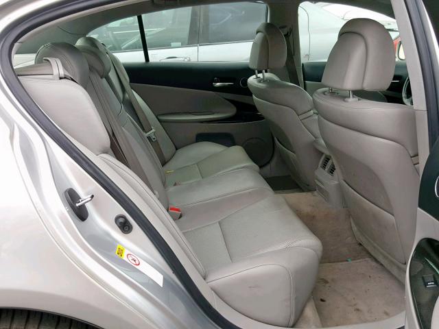 JTHBC96S075008706 - 2007 LEXUS GS 450H SILVER photo 6