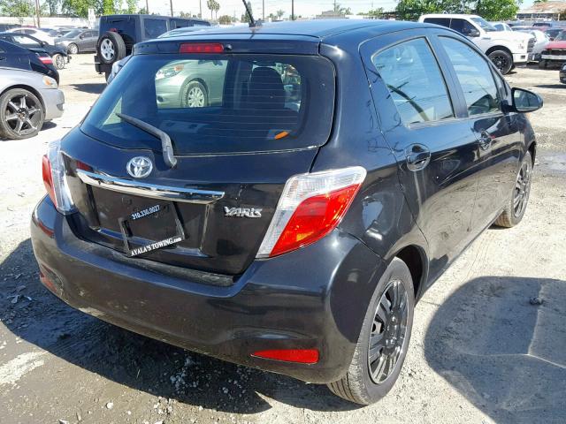 JTDKTUD35DD558744 - 2013 TOYOTA YARIS BLACK photo 4