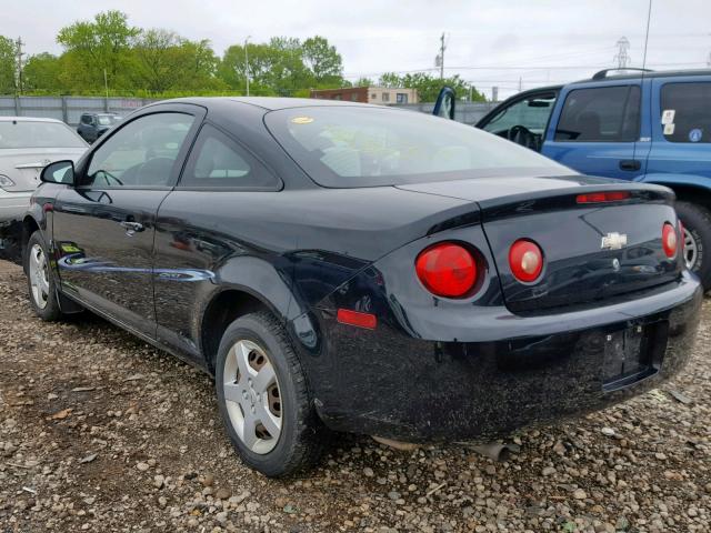 1G1AK15F767750148 - 2006 CHEVROLET COBALT LS BLACK photo 3