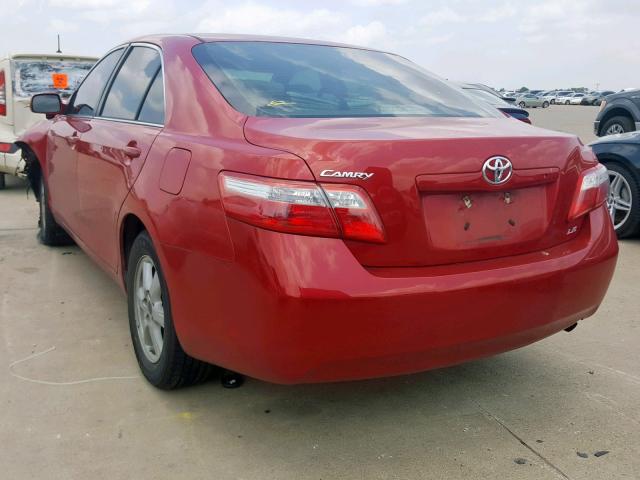 4T1BE46K79U292046 - 2009 TOYOTA CAMRY BASE RED photo 3