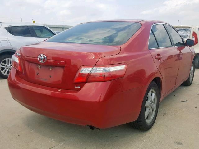 4T1BE46K79U292046 - 2009 TOYOTA CAMRY BASE RED photo 4