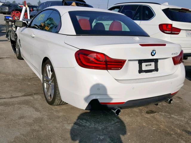 WBA4Z5C55JEA32698 - 2018 BMW 440I WHITE photo 3