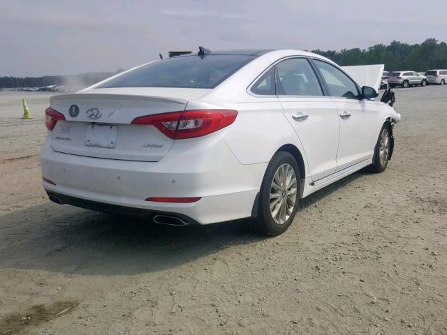 5NPE34AF9FH134959 - 2015 HYUNDAI SONATA SPO WHITE photo 4