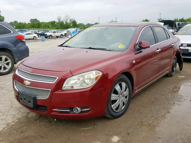 1G1ZK57728F223465 - 2008 CHEVROLET MALIBU LTZ მუქწითელი ფოტო 2