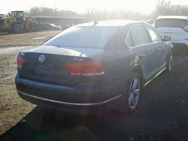 1VWBN7A37DC127857 - 2013 VOLKSWAGEN PASSAT SE BLACK photo 4