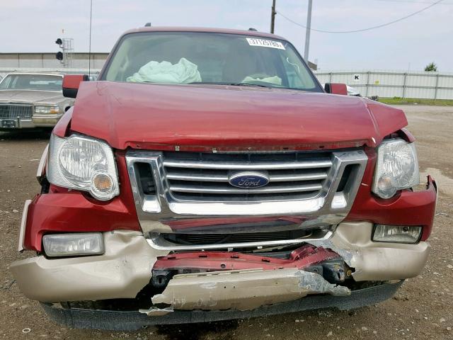 1FMEU74E06UA31609 - 2006 FORD EXPLORER E MAROON photo 9