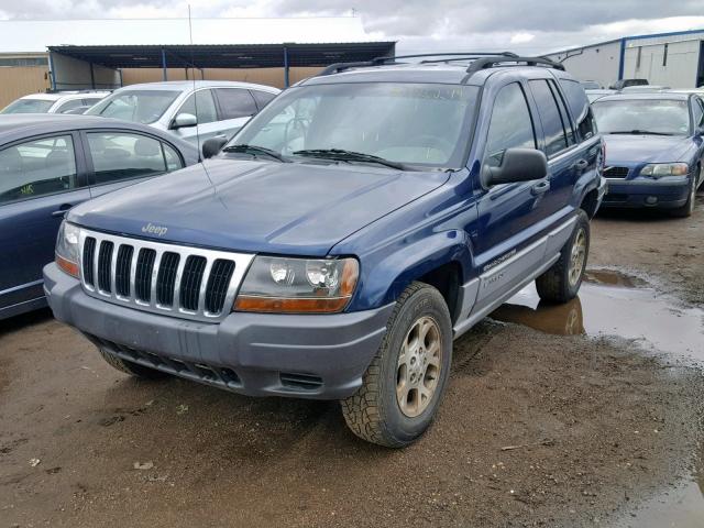 1J4G248S3YC335067 - 2000 JEEP GRAND CHER BLUE photo 2