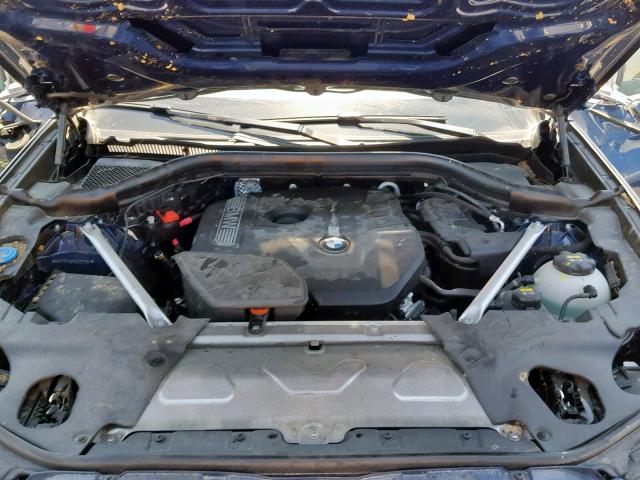 5UXTR7C57KLF27264 - 2019 BMW X3 SDRIVE3 BLUE photo 7