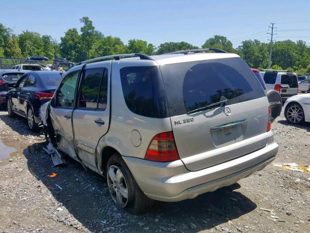 4JGAB57E05A530267 - 2005 MERCEDES-BENZ ML 350 SILVER photo 3