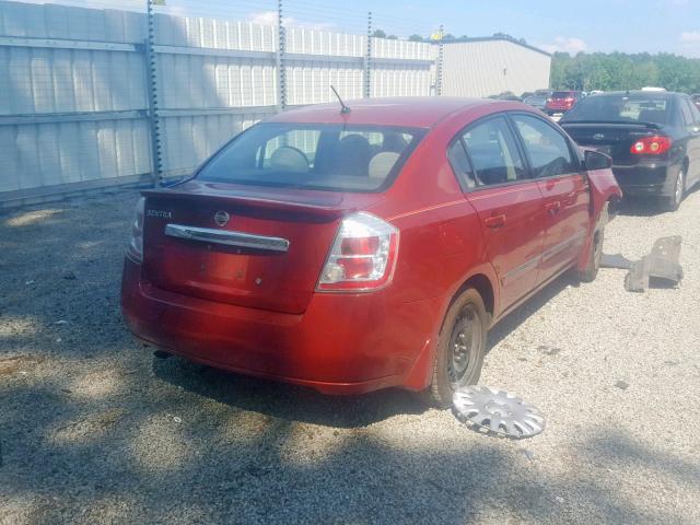 3N1AB6AP2BL632732 - 2011 NISSAN SENTRA 2.0 BURGUNDY photo 4