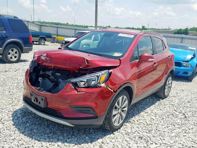 KL4CJASB9JB685078 - 2018 BUICK ENCORE PRE RED photo 2