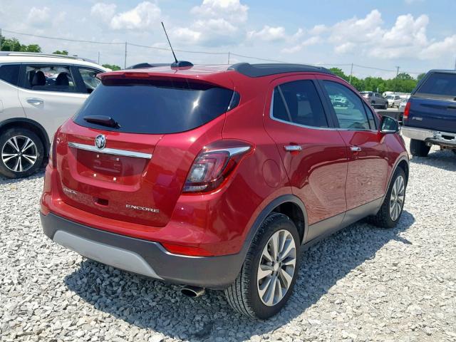 KL4CJASB9JB685078 - 2018 BUICK ENCORE PRE RED photo 4