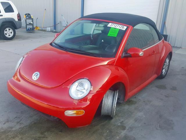 3VWCM31Y25M365045 - 2005 VOLKSWAGEN NEW BEETLE RED photo 2