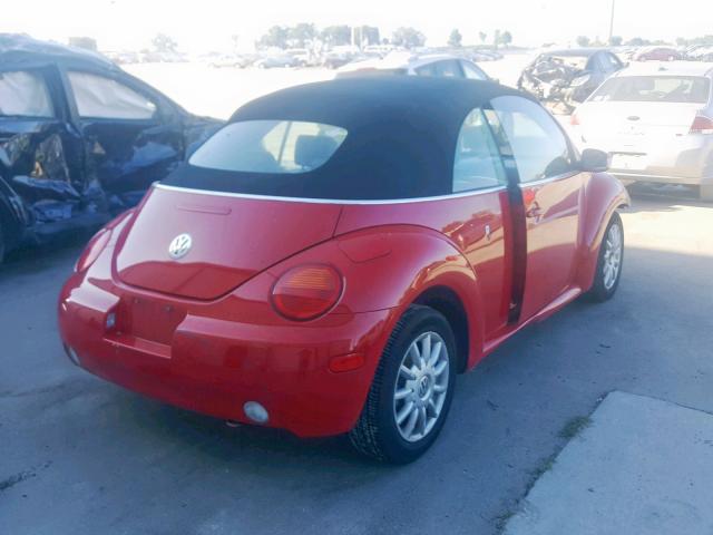 3VWCM31Y25M365045 - 2005 VOLKSWAGEN NEW BEETLE RED photo 4