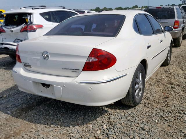 2G4WD582481126004 - 2008 BUICK LACROSSE C WHITE photo 4