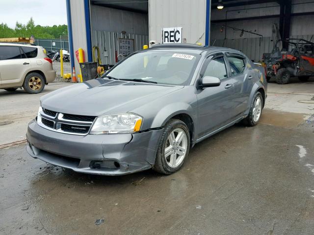 1B3BD1FB1BN617250 - 2011 DODGE AVENGER MA GRAY photo 2