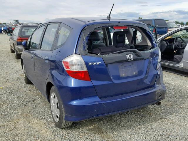 JHMGE8H34DC075168 - 2013 HONDA FIT BLUE photo 3