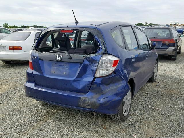 JHMGE8H34DC075168 - 2013 HONDA FIT BLUE photo 4