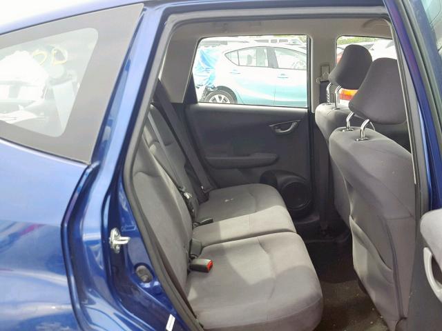 JHMGE8H34DC075168 - 2013 HONDA FIT BLUE photo 6