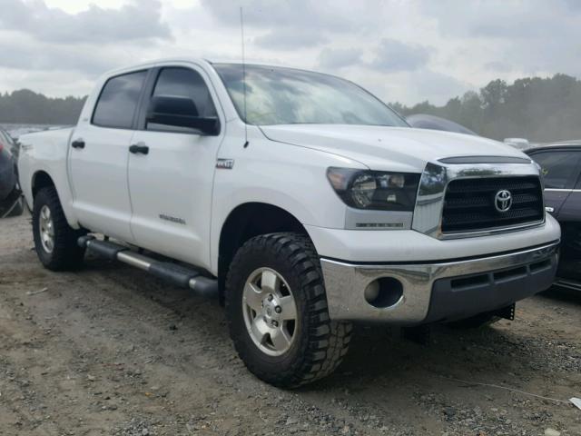 5TBDV54127S485664 - 2007 TOYOTA TUNDRA CRE WHITE photo 1