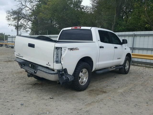 5TBDV54127S485664 - 2007 TOYOTA TUNDRA CRE WHITE photo 4