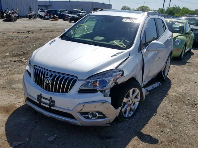 KL4CJHSB2EB553598 - 2014 BUICK ENCORE PRE WHITE photo 2